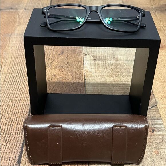 Ralph Lauren Polo PH2155 5284 Matte Black Rectangle Men's 54 mm Eyeglasses/case - Picture 4 of 14